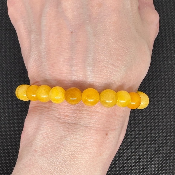 Honey Jade bracelet handmade classic style - Picture 7 of 9